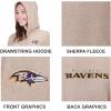 imageUltra Game Womens NFL Official Super Soft Sherpa Full Zip Hoodie Sweatshirt JacketSand