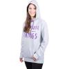 imageUltra Game Womens NFL Official Super Soft Tie Neck Hoodie SweatshirtHeather Gray