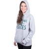 imageUltra Game Womens NFL Official Super Soft Tie Neck Hoodie SweatshirtHeather Gray