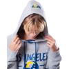 imageUltra Game Womens NFL Official Super Soft Tie Neck Hoodie SweatshirtHeather Gray