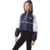 imageUltra Game Womens Quarter Zip Hoodie Windbreaker Play Action JacketCrop Top
