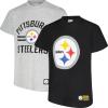 imageUltra Game Youth NFL Official Super Soft 2 Pack TShirt SetTeam ColorHeather Gray