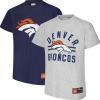 imageUltra Game Youth NFL Official Super Soft 2 Pack TShirt SetTeam ColorHeather Gray
