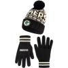 imageUltra Game Youth NFL Official Super Soft Cable Knit Winter Beanie Knit Hat with Extra Warm Touch Screen GlovesBlack
