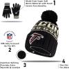 imageUltra Game Youth NFL Official Super Soft Cable Knit Winter Beanie Knit Hat with Extra Warm Touch Screen GlovesBlack