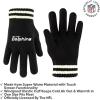 imageUltra Game Youth NFL Official Super Soft Cable Knit Winter Beanie Knit Hat with Extra Warm Touch Screen GlovesBlack