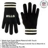 imageUltra Game Youth NFL Official Super Soft Cable Knit Winter Beanie Knit Hat with Extra Warm Touch Screen GlovesBlack