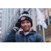 imageUltra Game Youth NFL Official Super Soft Cable Knit Winter Beanie Knit Hat with Extra Warm Touch Screen GlovesBlack