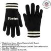 imageUltra Game Youth NFL Official Super Soft Cable Knit Winter Beanie Knit Hat with Extra Warm Touch Screen GlovesBlack