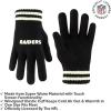 imageUltra Game Youth NFL Official Super Soft Cable Knit Winter Beanie Knit Hat with Extra Warm Touch Screen GlovesBlack