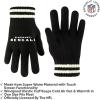 imageUltra Game Youth NFL Official Super Soft Cable Knit Winter Beanie Knit Hat with Extra Warm Touch Screen GlovesBlack