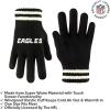 imageUltra Game Youth NFL Official Super Soft Cable Knit Winter Beanie Knit Hat with Extra Warm Touch Screen GlovesBlack
