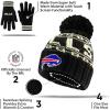 imageUltra Game Youth NFL Official Super Soft Cable Knit Winter Beanie Knit Hat with Extra Warm Touch Screen GlovesBlack