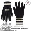 imageUltra Game Youth NFL Official Super Soft Cable Knit Winter Beanie Knit Hat with Extra Warm Touch Screen GlovesBlack