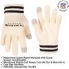 imageUltra Game Youth NFL Official Super Soft Cable Knit Winter Beanie Knit Hat with Extra Warm Touch Screen GlovesNatural