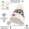 imageUltra Game Youth NFL Official Super Soft Cable Knit Winter Beanie Knit Hat with Extra Warm Touch Screen GlovesNatural