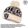 imageUltra Game Youth NFL Official Super Soft Cable Knit Winter Beanie Knit Hat with Extra Warm Touch Screen GlovesNatural