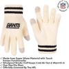 imageUltra Game Youth NFL Official Super Soft Cable Knit Winter Beanie Knit Hat with Extra Warm Touch Screen GlovesNatural