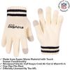 imageUltra Game Youth NFL Official Super Soft Cable Knit Winter Beanie Knit Hat with Extra Warm Touch Screen GlovesNatural
