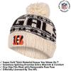 imageUltra Game Youth NFL Official Super Soft Cable Knit Winter Beanie Knit Hat with Extra Warm Touch Screen GlovesNatural