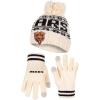 imageUltra Game Youth NFL Official Super Soft Cable Knit Winter Beanie Knit Hat with Extra Warm Touch Screen GlovesNatural