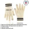 imageUltra Game Youth NFL Official Super Soft Cable Knit Winter Beanie Knit Hat with Extra Warm Touch Screen GlovesNatural