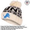 imageUltra Game Youth NFL Official Super Soft Cable Knit Winter Beanie Knit Hat with Extra Warm Touch Screen GlovesNatural