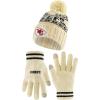 imageUltra Game Youth NFL Official Super Soft Cable Knit Winter Beanie Knit Hat with Extra Warm Touch Screen GlovesNatural