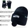 imageUltra Game Youth NFL Official Super Soft Marl Knit Winter Beanie Knit Hat with Extra Warm Touch Screen GlovesTeam Color