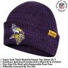 imageUltra Game Youth NFL Official Super Soft Marl Knit Winter Beanie Knit Hat with Extra Warm Touch Screen GlovesTeam Color