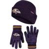 imageUltra Game Youth NFL Official Super Soft Marl Knit Winter Beanie Knit Hat with Extra Warm Touch Screen GlovesTeam Color