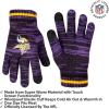 imageUltra Game Youth NFL Official Super Soft Marl Knit Winter Beanie Knit Hat with Extra Warm Touch Screen GlovesTeam Color
