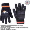 imageUltra Game Youth NFL Official Super Soft Marl Knit Winter Beanie Knit Hat with Extra Warm Touch Screen GlovesTeam Color