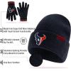 imageUltra Game Youth NFL Official Super Soft Marl Knit Winter Beanie Knit Hat with Extra Warm Touch Screen GlovesTeam Color
