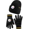imageUltra Game Youth NFL Official Super Soft Marl Knit Winter Beanie Knit Hat with Extra Warm Touch Screen GlovesTeam Color