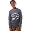 imageUltra Game Youth NFL Official Super Soft Supreme Long Sleeve TShirtHeather Gray Charcoal