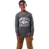 imageUltra Game Youth NFL Official Super Soft Supreme Long Sleeve TShirtHeather Gray Charcoal