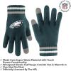 imageUltra Game Youth NFL Official Super Soft Team Stripe Winter Beanie Knit Hat with Warm Touch Screen GlovesTeam Color
