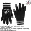 imageUltra Game Youth NFL Official Super Soft Team Stripe Winter Beanie Knit Hat with Warm Touch Screen GlovesTeam Color