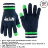 imageUltra Game Youth NFL Official Super Soft Team Stripe Winter Beanie Knit Hat with Warm Touch Screen GlovesTeam Color