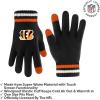 imageUltra Game Youth NFL Official Super Soft Team Stripe Winter Beanie Knit Hat with Warm Touch Screen GlovesTeam Color