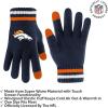 imageUltra Game Youth NFL Official Super Soft Team Stripe Winter Beanie Knit Hat with Warm Touch Screen GlovesTeam Color