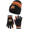 imageUltra Game Youth NFL Official Super Soft Team Stripe Winter Beanie Knit Hat with Warm Touch Screen GlovesTeam Color