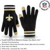 imageUltra Game Youth NFL Official Super Soft Team Stripe Winter Beanie Knit Hat with Warm Touch Screen GlovesTeam Color