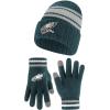 imageUltra Game Youth NFL Official Super Soft Team Stripe Winter Beanie Knit Hat with Warm Touch Screen GlovesTeam Color