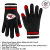 imageUltra Game Youth NFL Official Super Soft Team Stripe Winter Beanie Knit Hat with Warm Touch Screen GlovesTeam Color