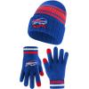 imageUltra Game Youth NFL Official Super Soft Team Stripe Winter Beanie Knit Hat with Warm Touch Screen GlovesTeam Color