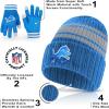 imageUltra Game Youth NFL Official Super Soft Team Stripe Winter Beanie Knit Hat with Warm Touch Screen GlovesTeam Color
