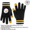 imageUltra Game Youth NFL Official Super Soft Team Stripe Winter Beanie Knit Hat with Warm Touch Screen GlovesTeam Color