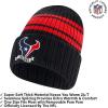 imageUltra Game Youth NFL Official Super Soft Team Stripe Winter Beanie Knit Hat with Warm Touch Screen GlovesTeam Color